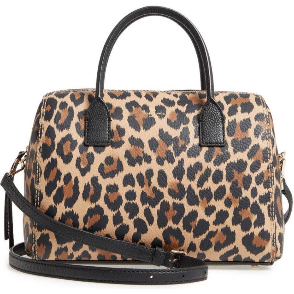 NEW Kate Spade Dunne Leopard Mega Lane Satchel